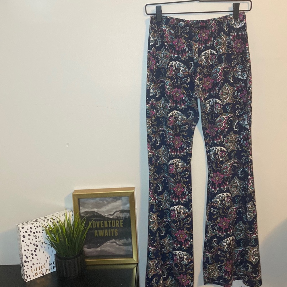 Large Printed Flare Pants